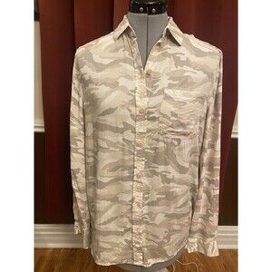 Beach Lunch Lounge Blouse Camouflage Sz-S Work  Casual